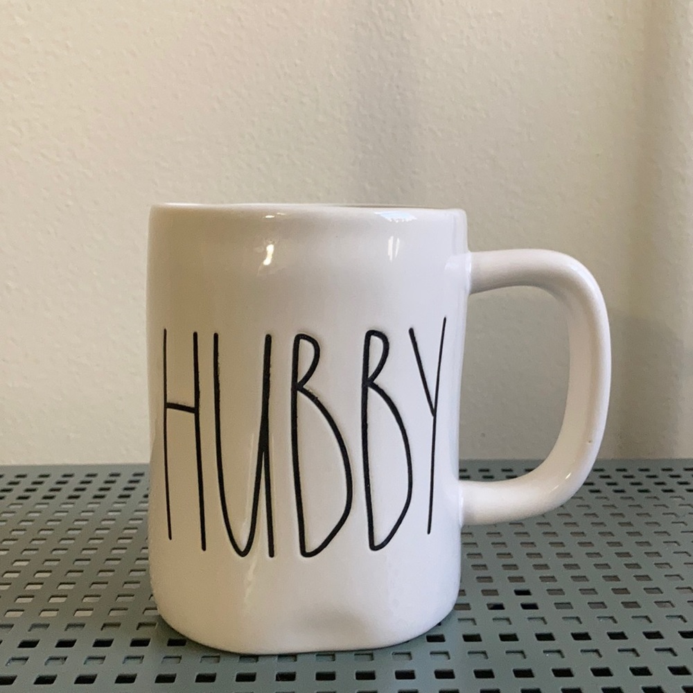 Rae Dunn Ceramic HUBBY mug